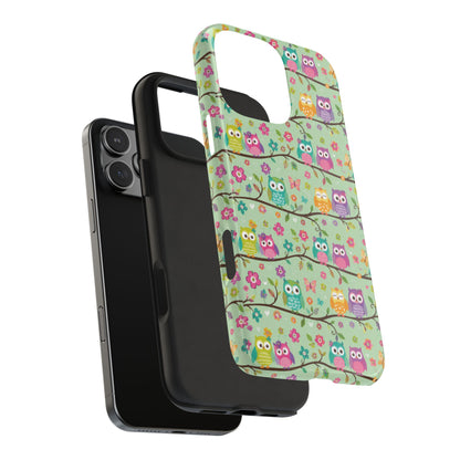 Cute Owl Pattern Tough Phone Case
