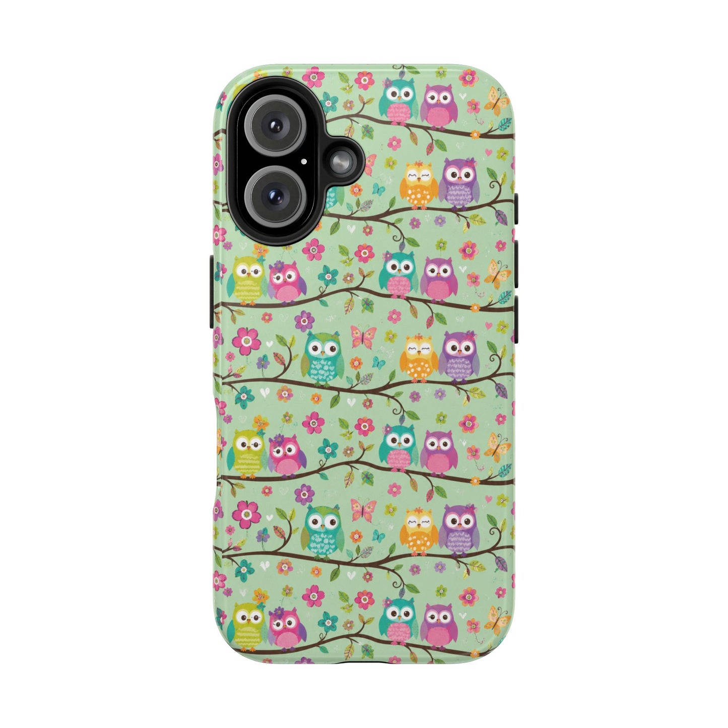 Cute Owl Pattern Tough Phone Case
