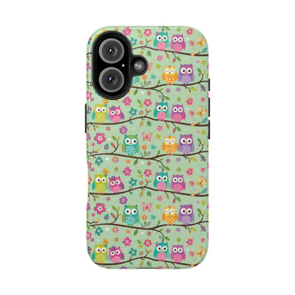 Cute Owl Pattern Tough Phone Case