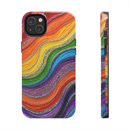 Rainbow Wave Tough Phone Case