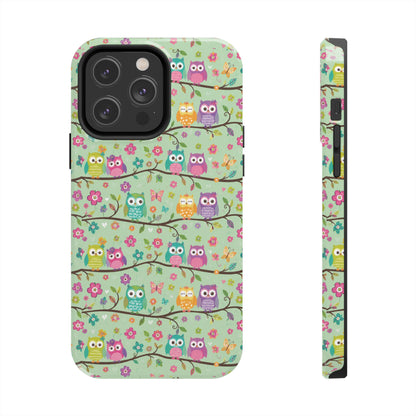 Cute Owl Pattern Tough Phone Case
