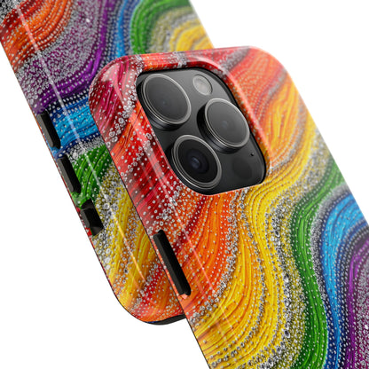 Rainbow Wave Tough Phone Case