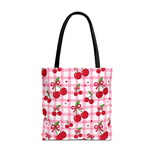 Cherry Gingham Tote Bag