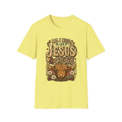 "All I Need in Life Is Jesus" Vintage Western Tee
