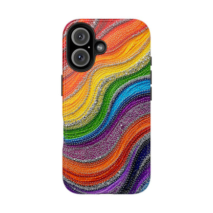 Rainbow Wave Tough Phone Case