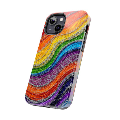 Rainbow Wave Tough Phone Case