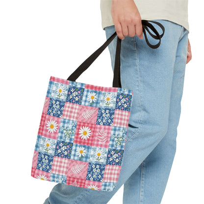 Patchwork Daisy Tote Bag
