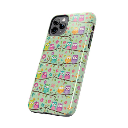 Cute Owl Pattern Tough Phone Case