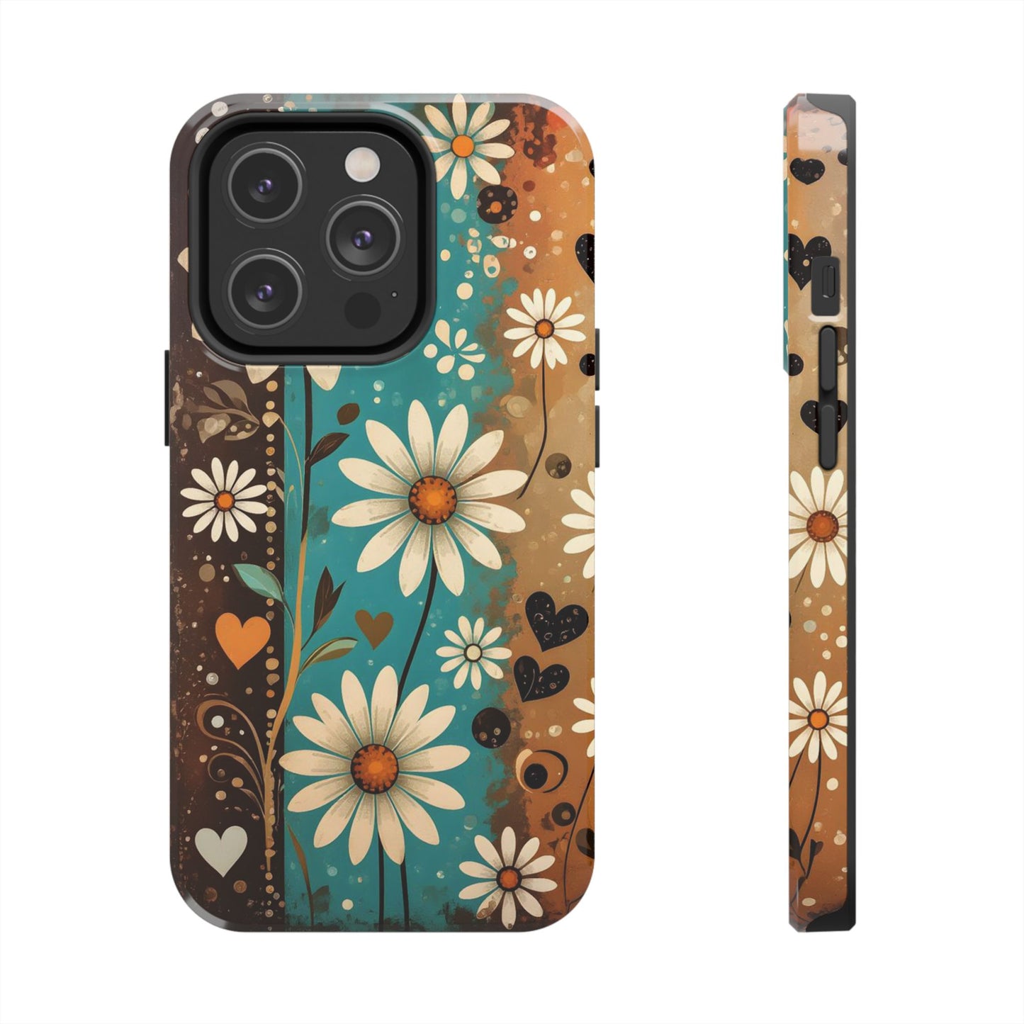 Vintage Daisy Floral Design Tough Phone Case