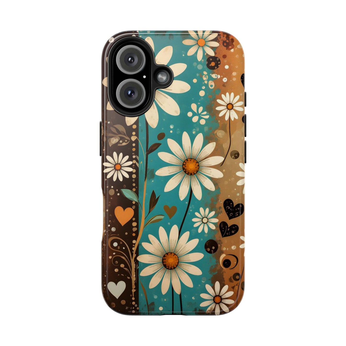 Vintage Daisy Floral Design Tough Phone Case