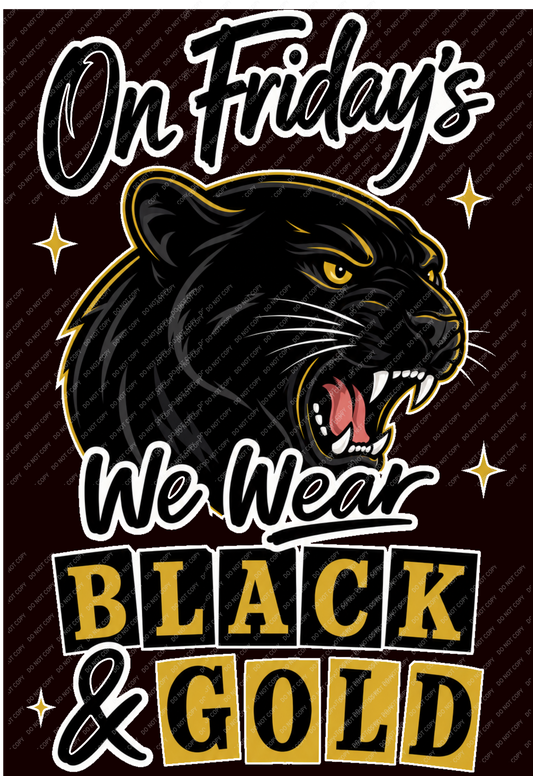 On Fridays We Wear Black & Gold Panther – Digital Download